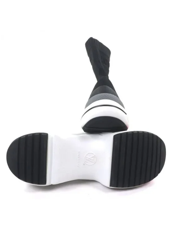 Louis Vuitton Arclight Line Fabric Rib Knit Socks Sneakers Black 41 - Picture 4 of 11